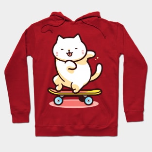 Funny and Cute Cat on Skateboard Hoodie